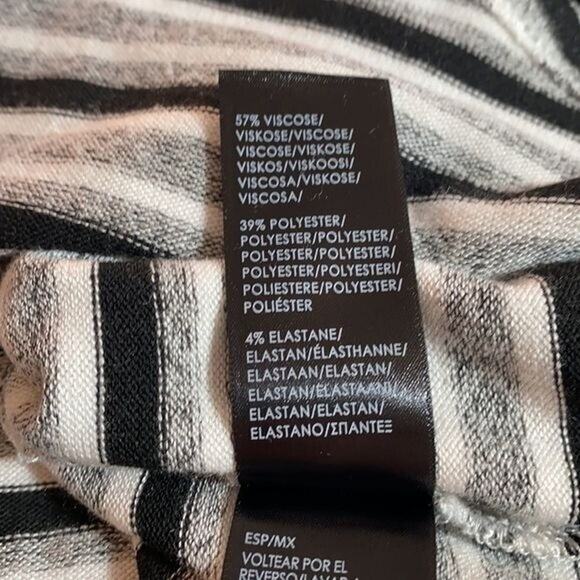 Liverpool Sweater Womens XL Gray Black Striped Brushed Knit Soft Cozy Stretch - Picture 12 of 13